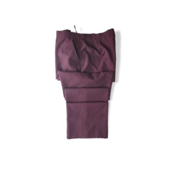 Women's Purple Pockets & Zipper Closure Flat Front Comfort Slacks Pant Size 16 - Picture 1 of 6